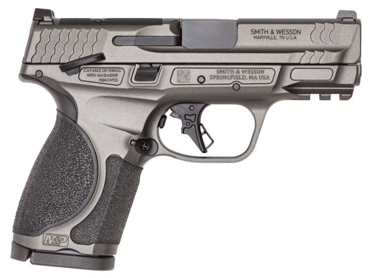 SMITH & WESSON M&P 9 M2.0 METAL COMPACT PISTOL 3.6" O.R. T.S. GRAY 2-15RD MAGS